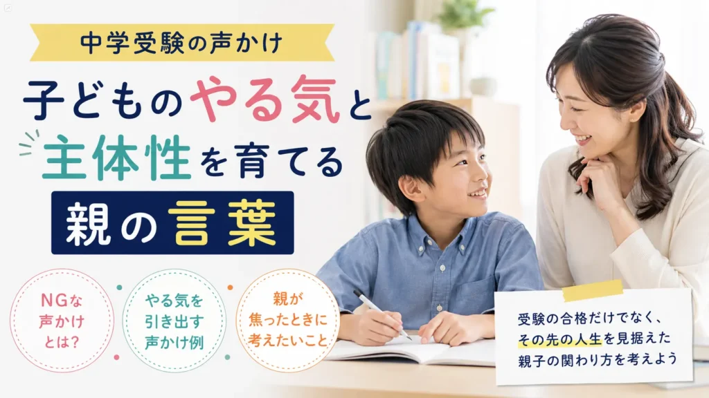 中学受験　声かけ