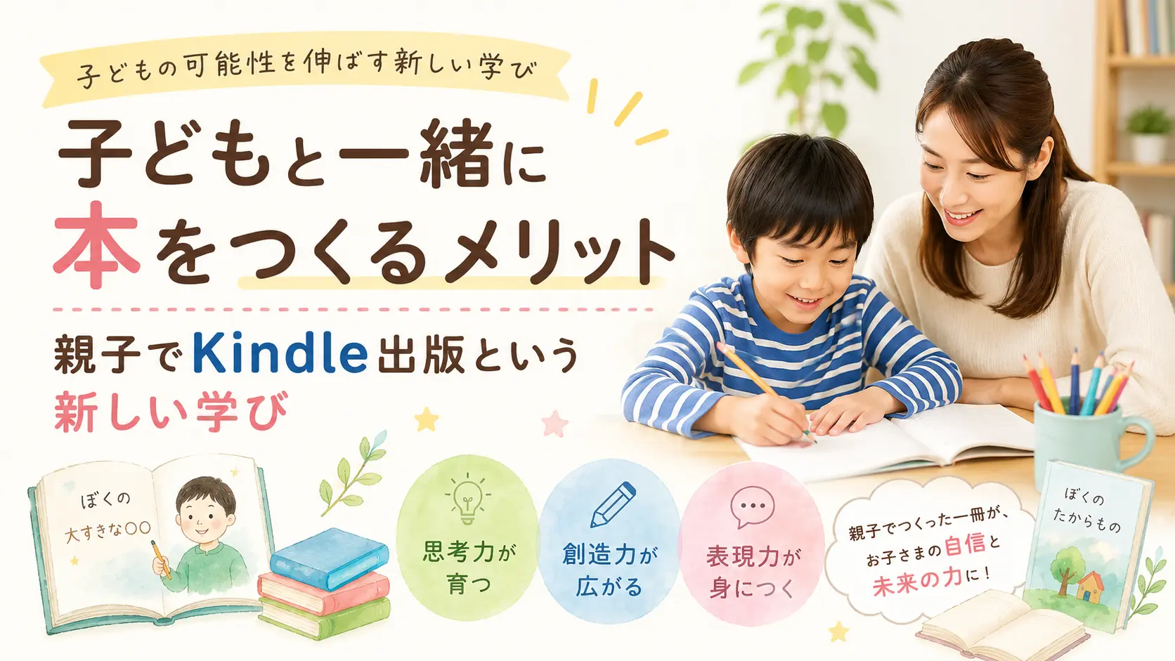 子どもと一緒に本をつくるメリット｜親子でKindle出版という新しい学び
